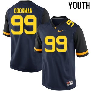 Youth West Virginia Mountaineers NCAA #99 Sam Cookman Navy Authentic Nike Stitched College Football Jersey LS15U48YS
